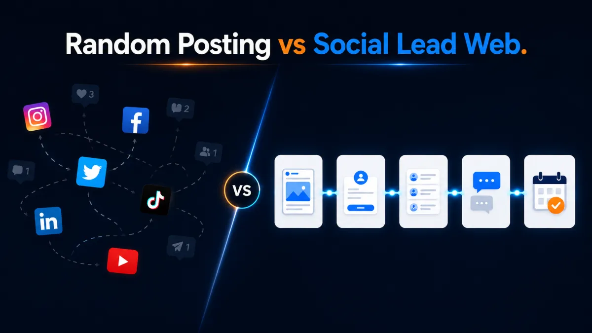 Random Posting vs Social Lead Web | iHustle Media Group