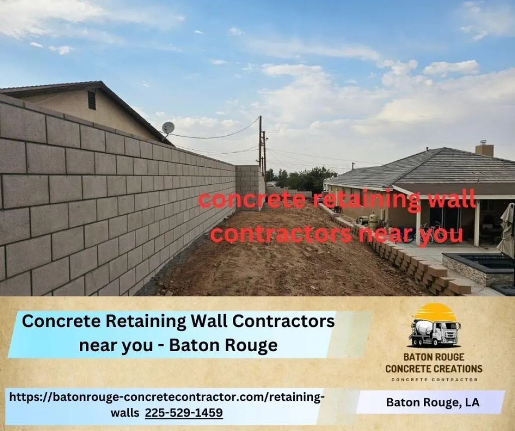 Concrete Retaining Wall Contractors near you