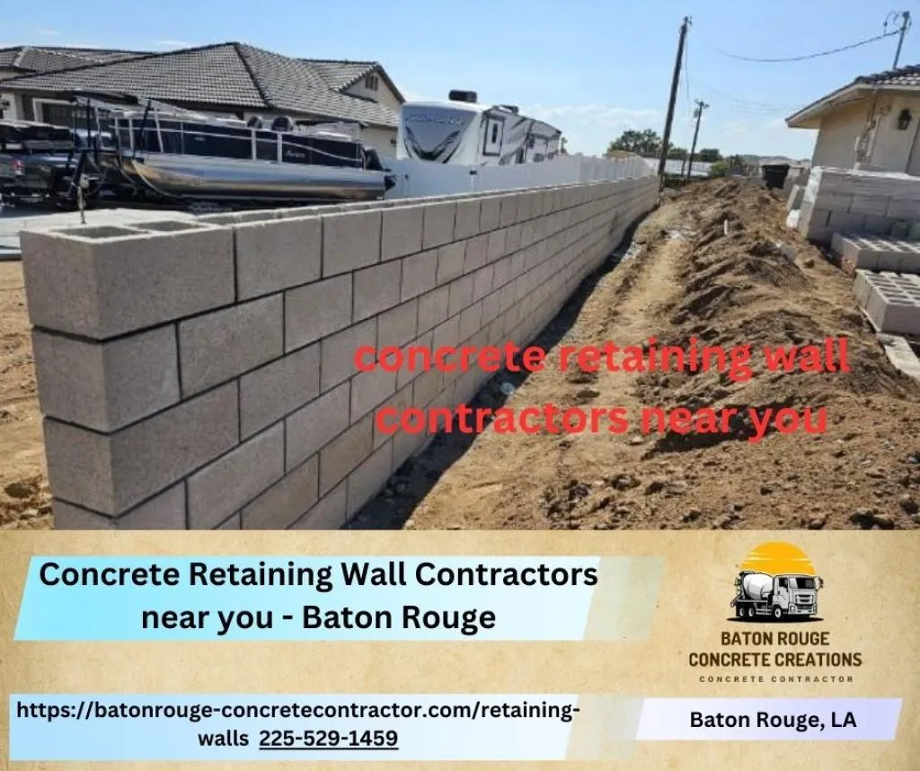 Concrete Retaining Wall Contractors near you