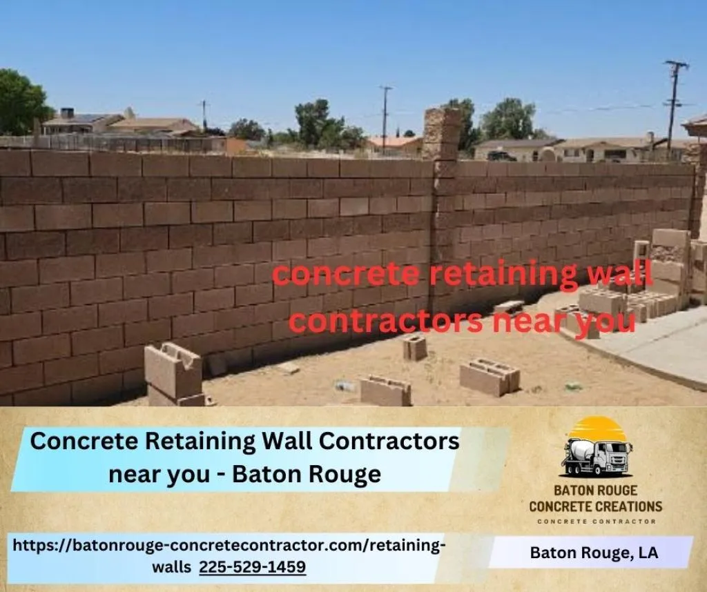 Concrete Retaining Wall Contractors near you