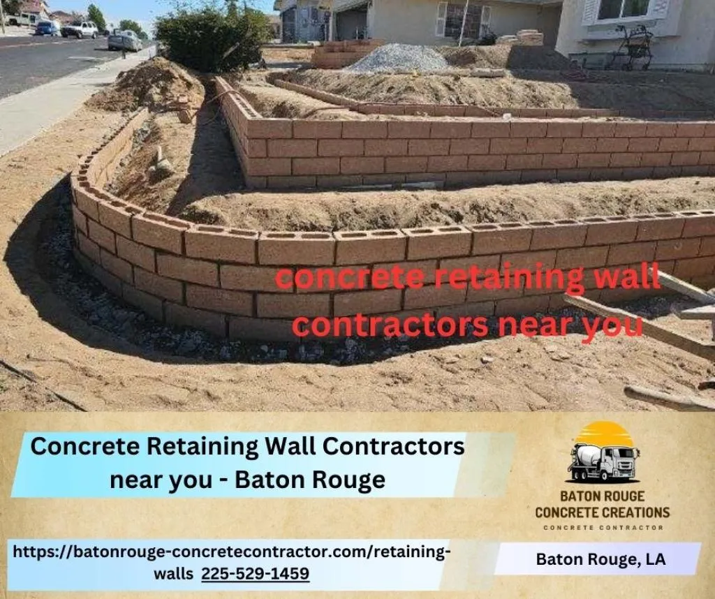 Concrete Retaining Wall Contractors near you