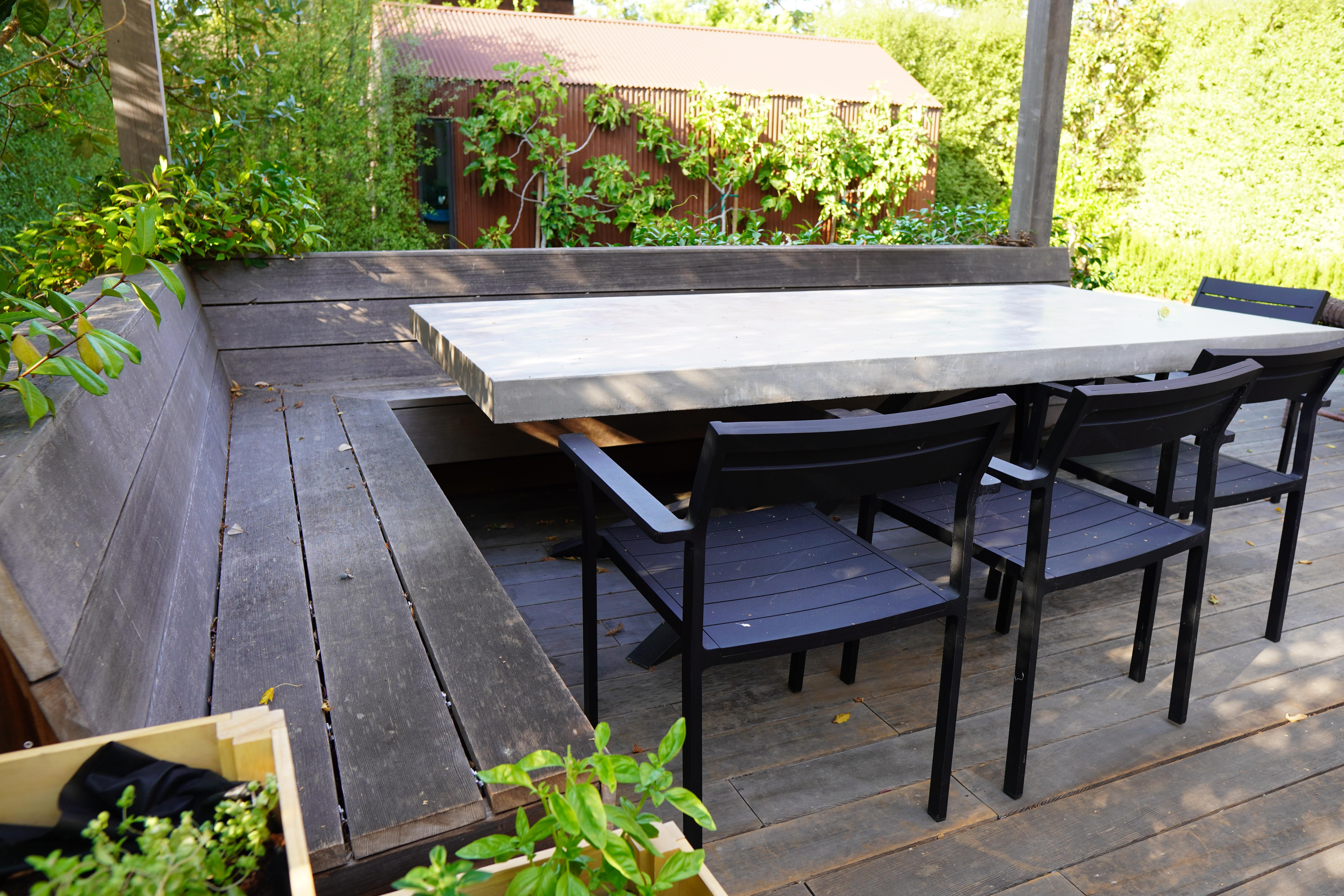 Built- in deck bench In Larkspur, CA.