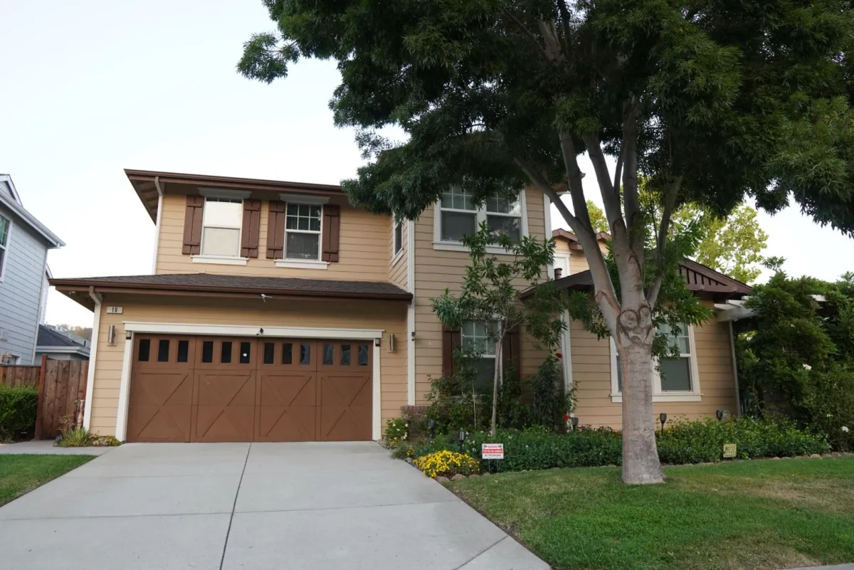 Exterior house with fiber cement siding In Novato, CA.