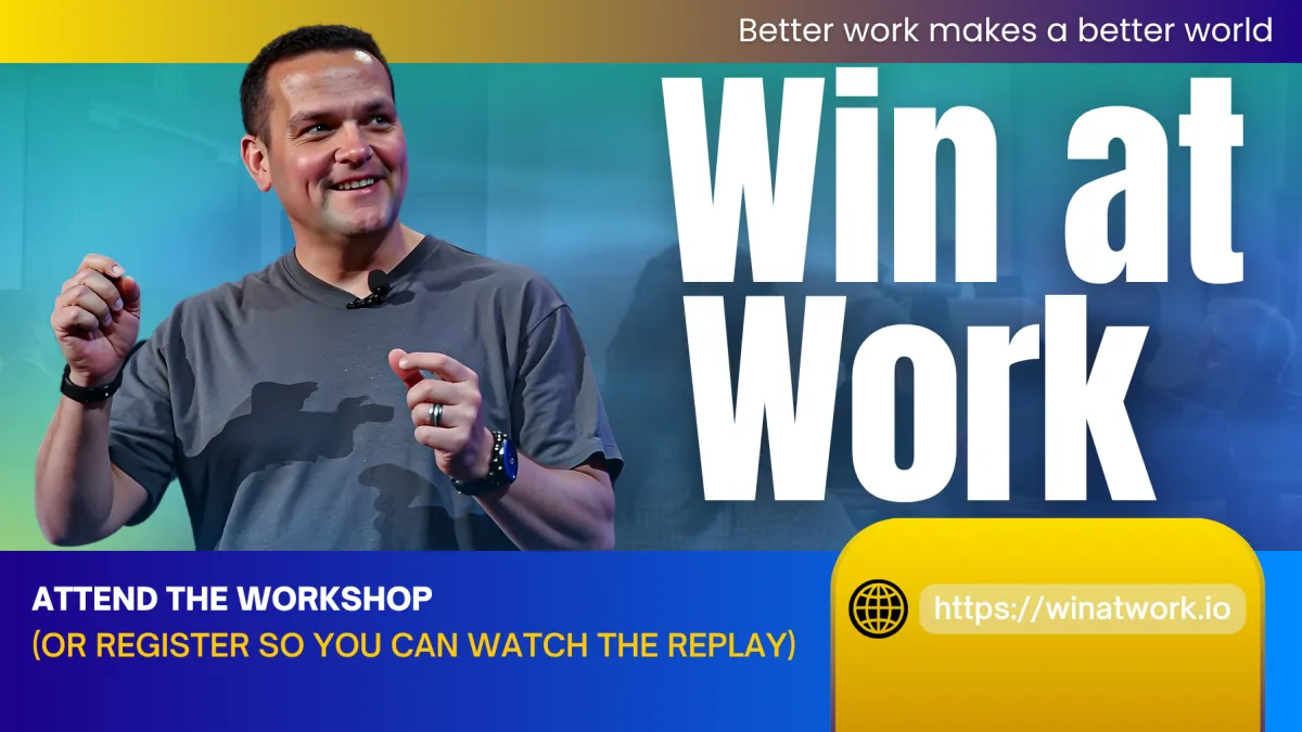 Banner for the Get Hired Fast Workshop. Includes photos of Eric Woodard smiling.