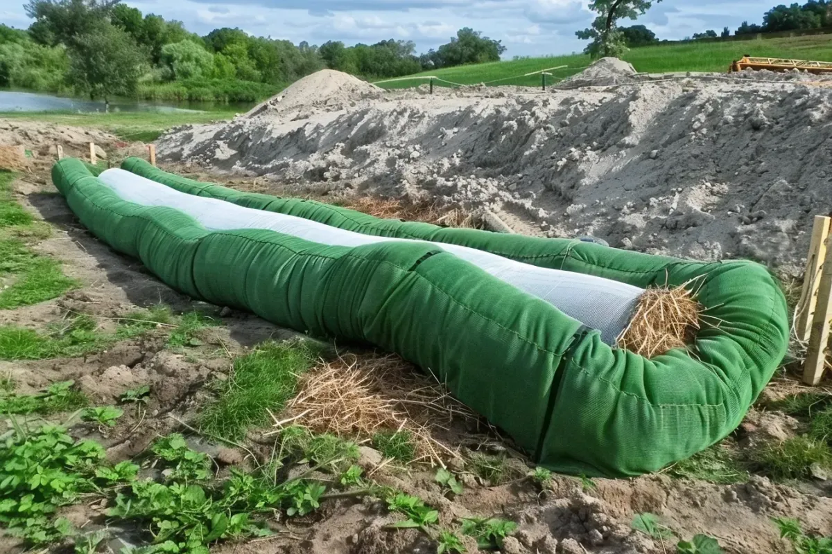 Silt sock for trapping sediment and controlling erosion in diverse environmental projects