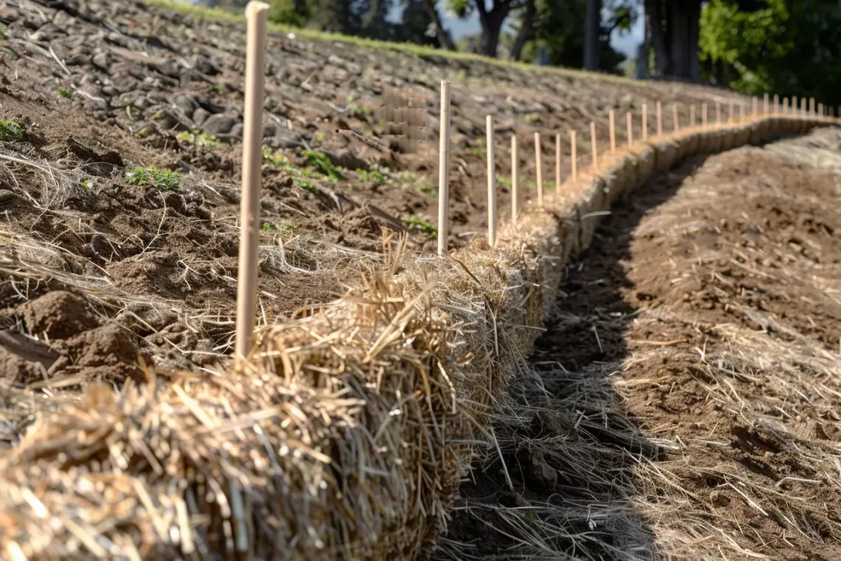 Biodegradable wattle for effective erosion control, stabilizing soil on slopes and filtering runoff