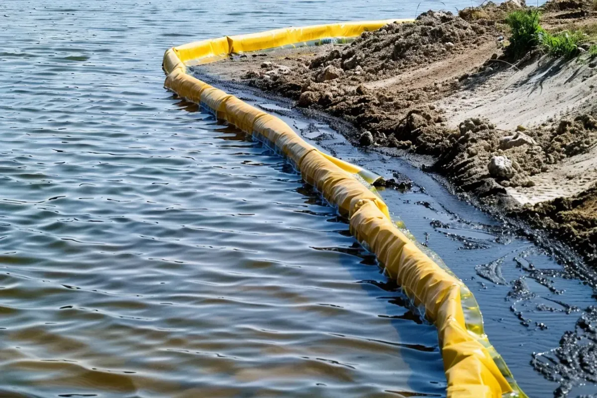 Turbidity curtain for sediment control in water, protecting aquatic ecosystems during construction