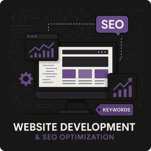 Website Development & SEO optimization art styled IMG 