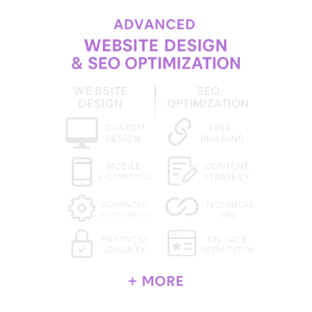 Advanced Website Development and seo optimization IMG with list of services ISSLNetork offers if paid for