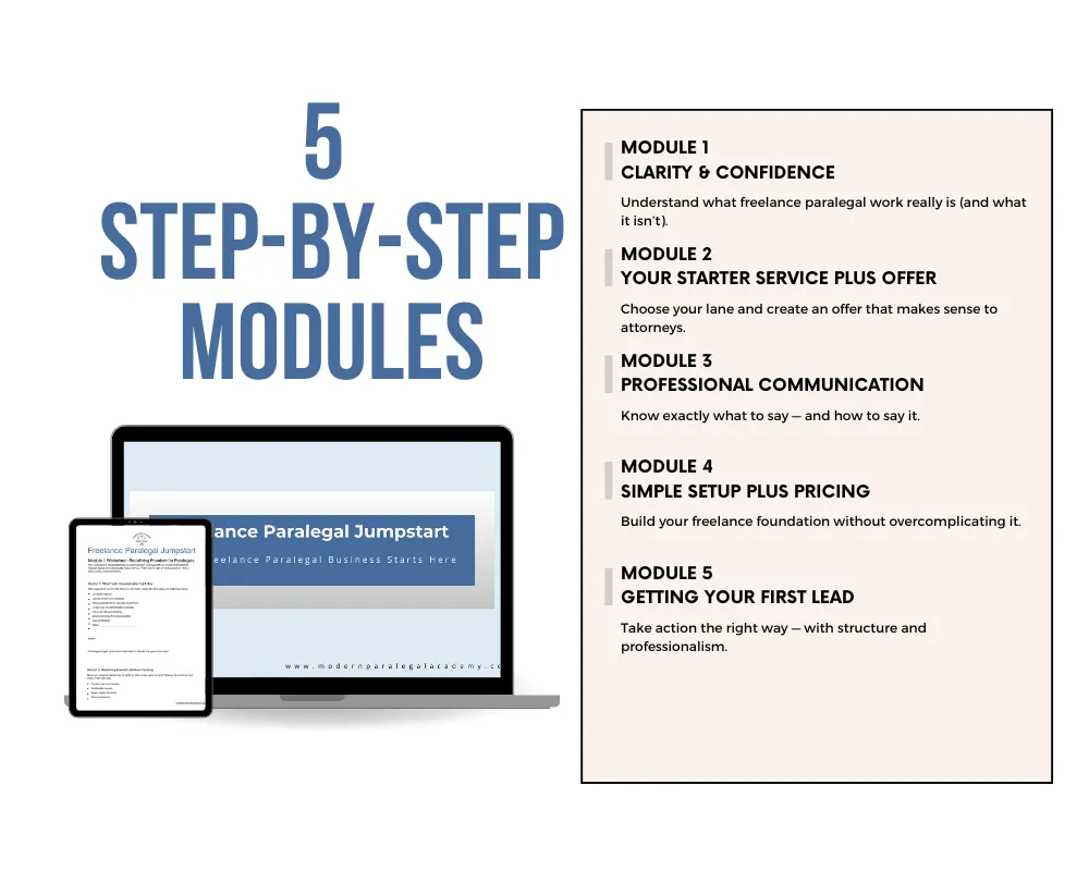 Freelance Paralegal Jumpstart