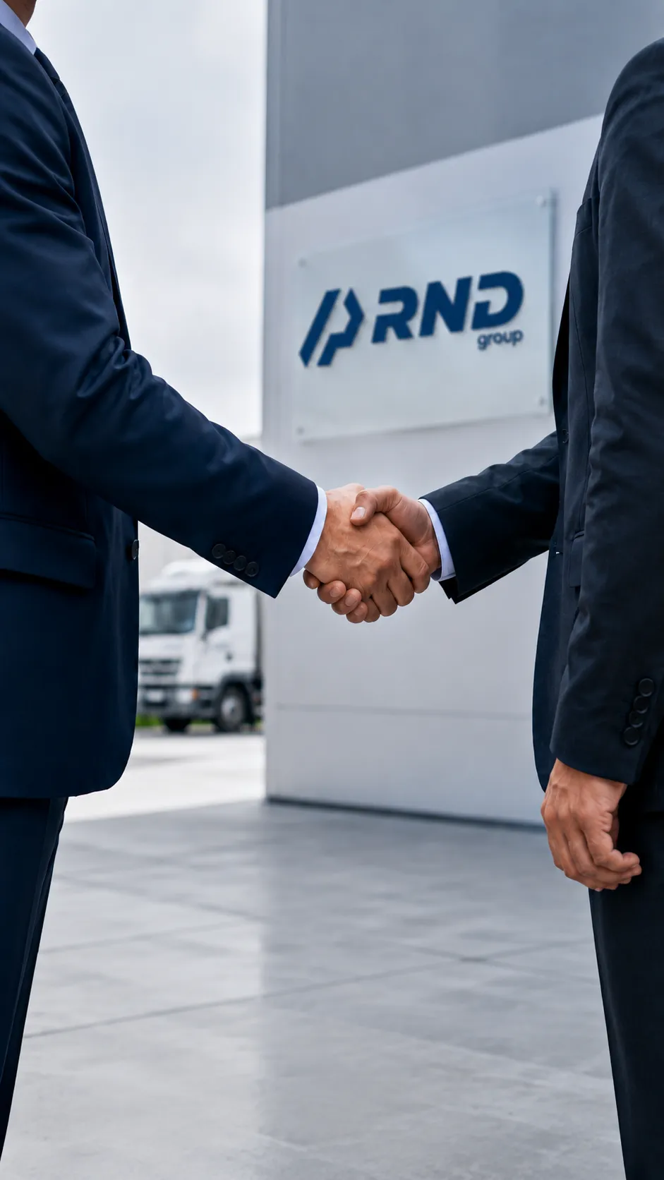 Due professionisti RND Group che analizzano un documento tecnico di allestimento