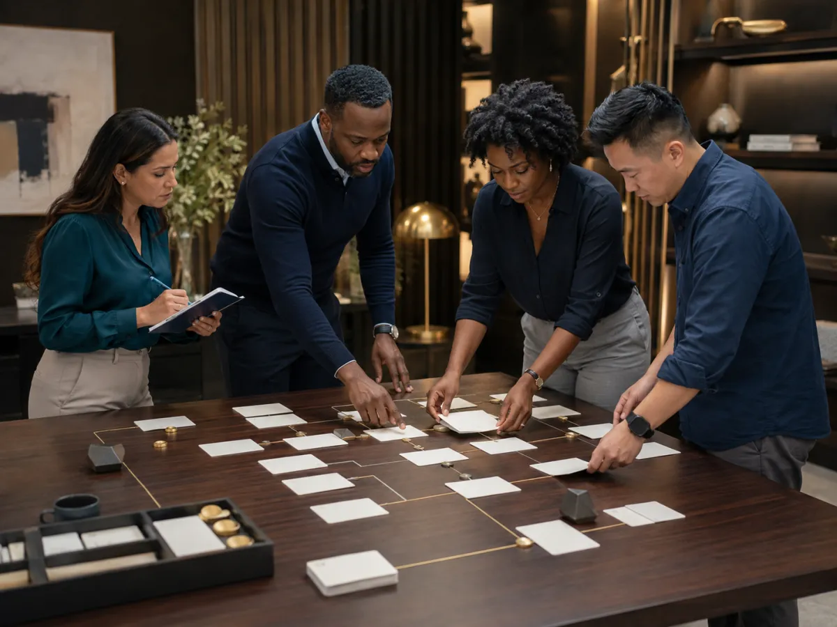 Leadership team building a practical AI action roadmap