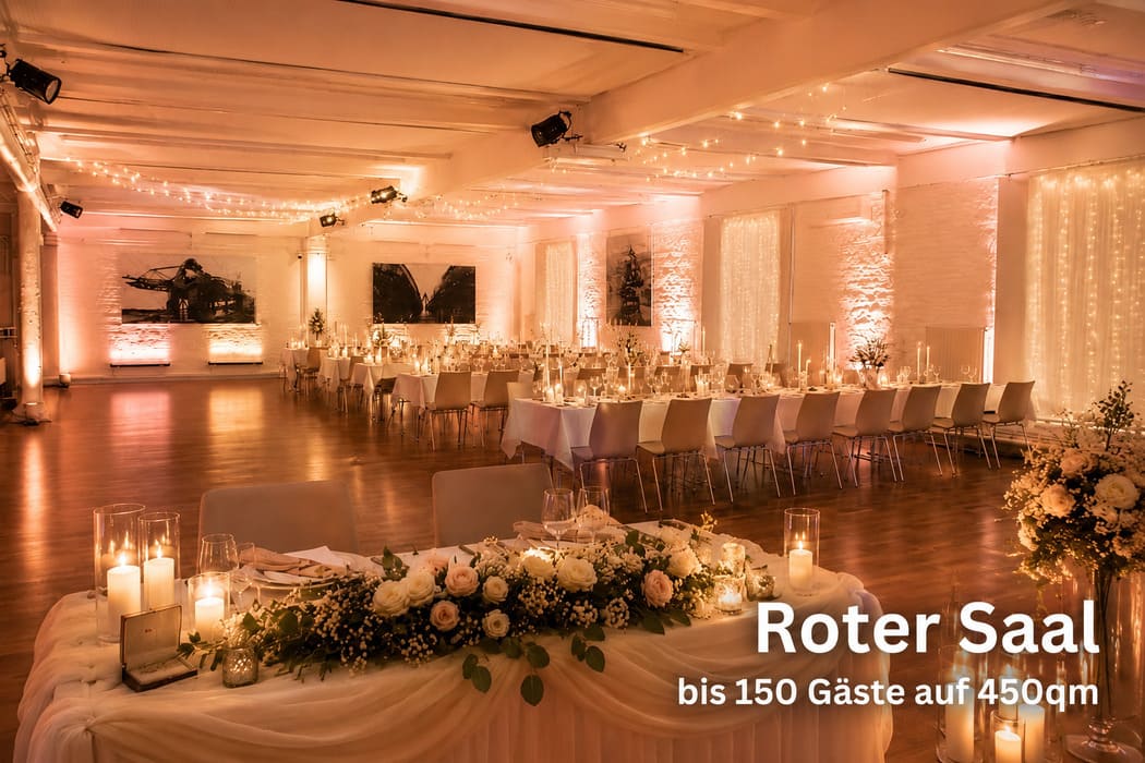 Roter Saal Hochzeitslocation im Port Speicher XI