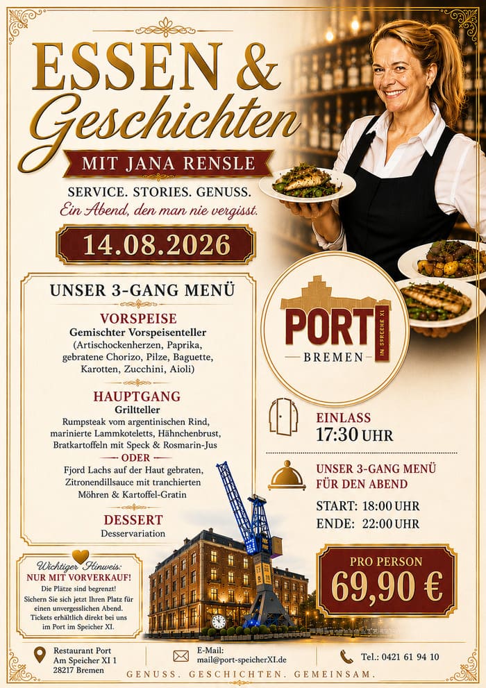 Spargelzeit Port Seicher XI in Bremen restaurant