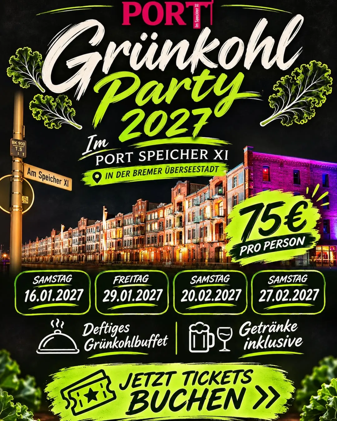 Spargelzeit Port Seicher XI in Bremen restaurant