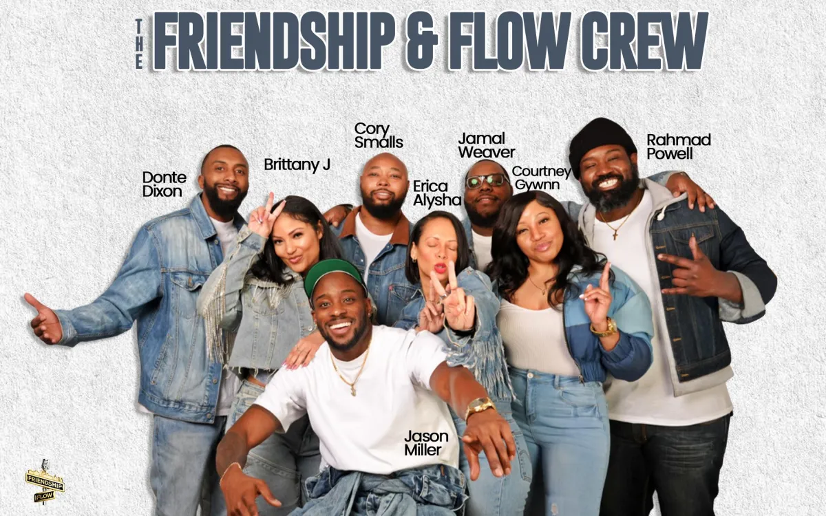 Portrait of main radio host in studio with headphones