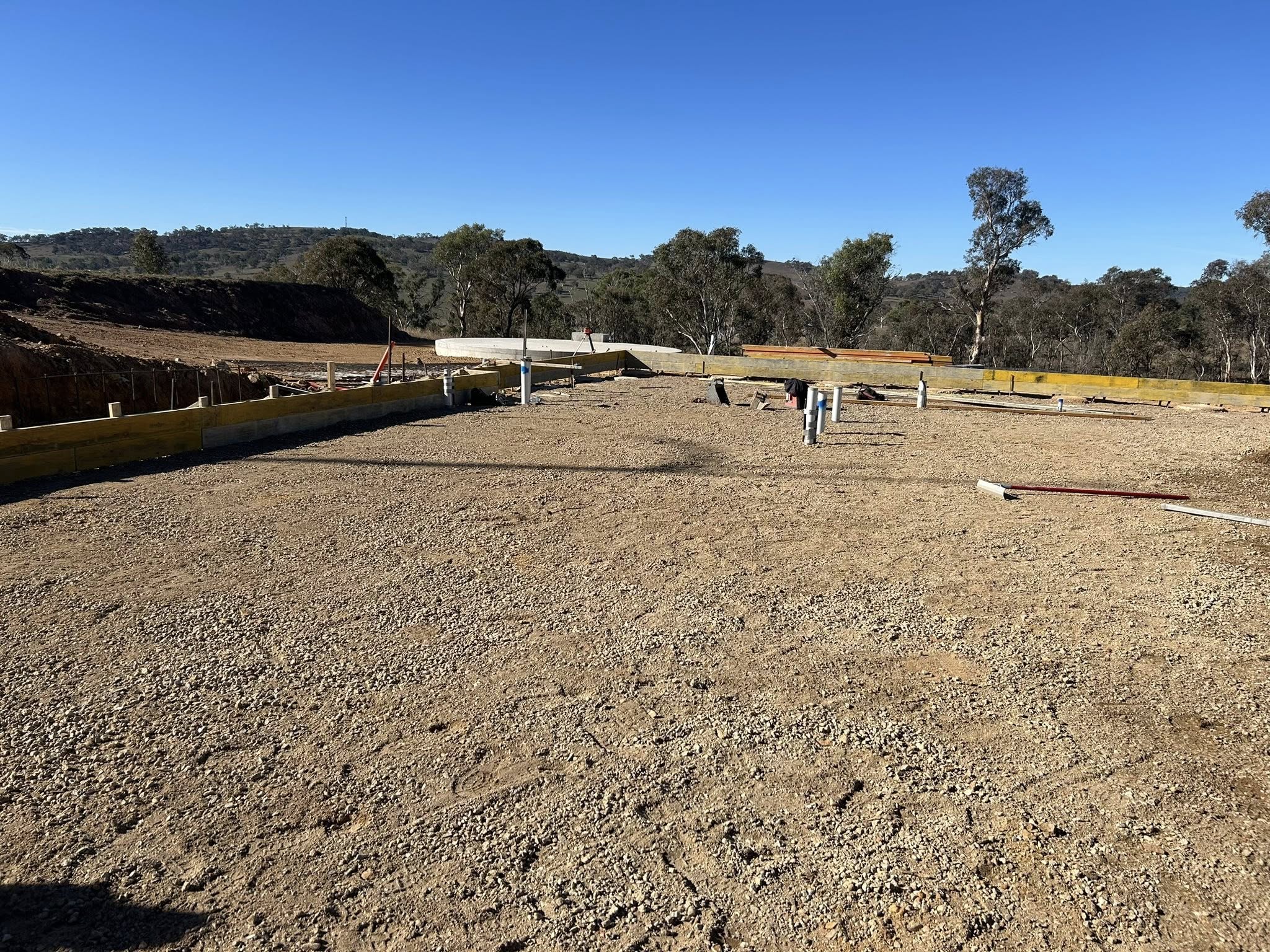 Residential concreting project showcasing clean concrete finish