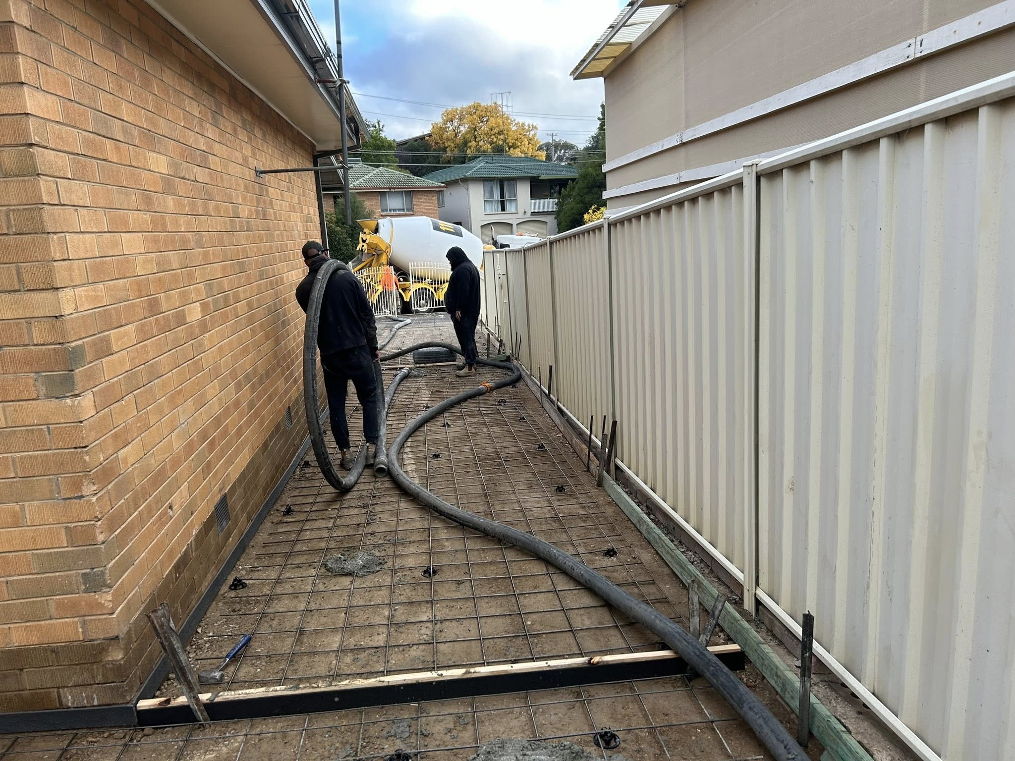 Concrete driveway and slab project Canberra Australia