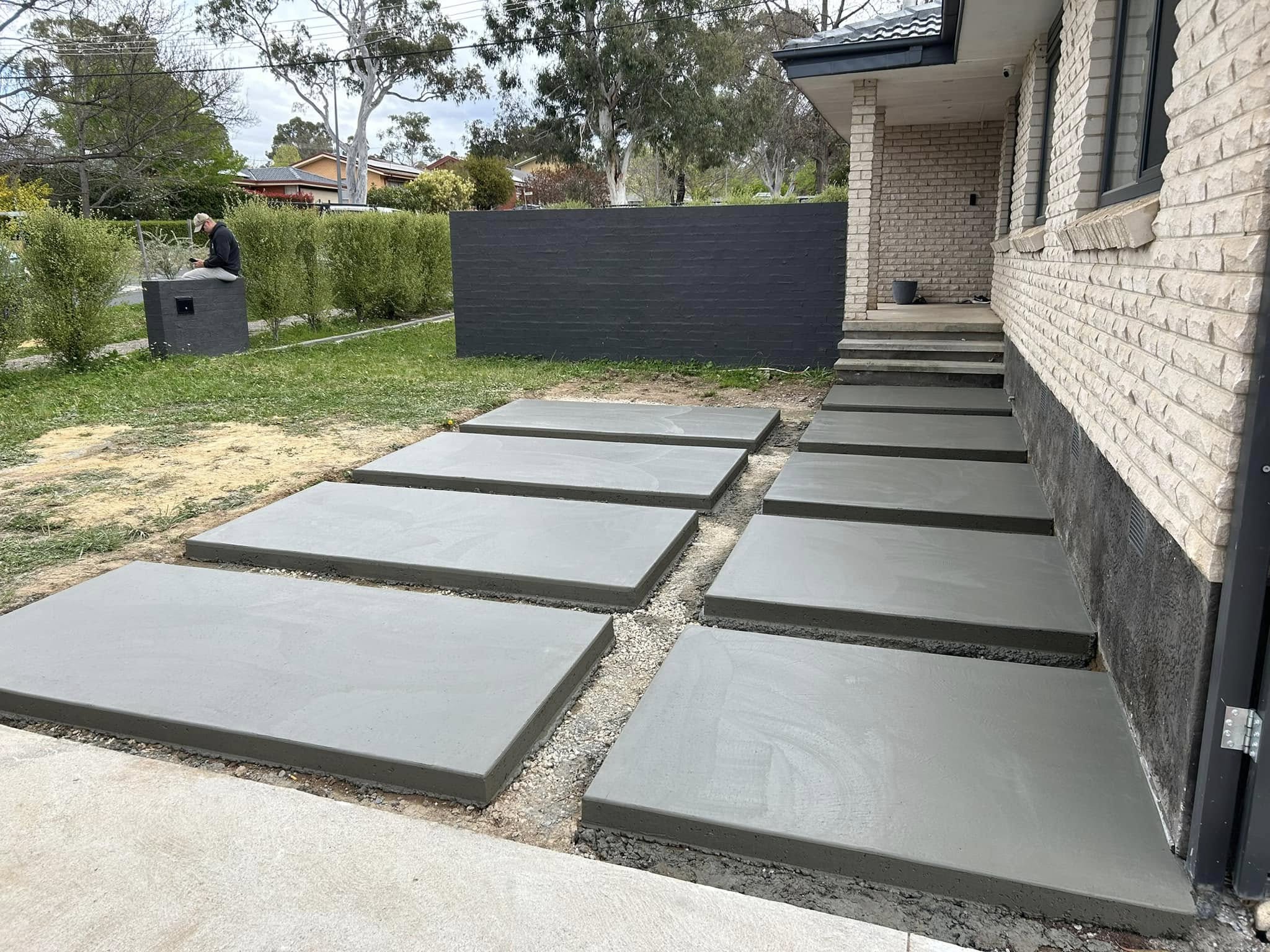 Exposed concrete pathway completed in Canberra ACT