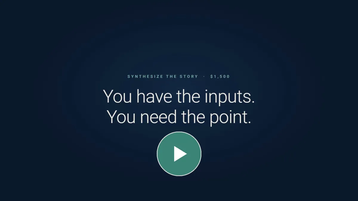 Click to play "Synthesize the Story" use case video