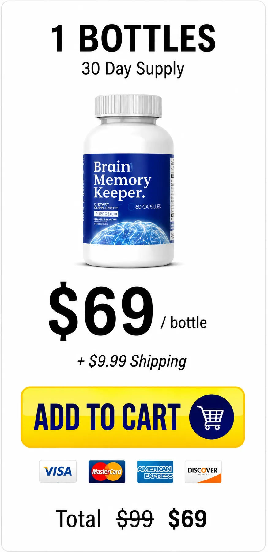 Brain Memory Keeper 1 Bottle