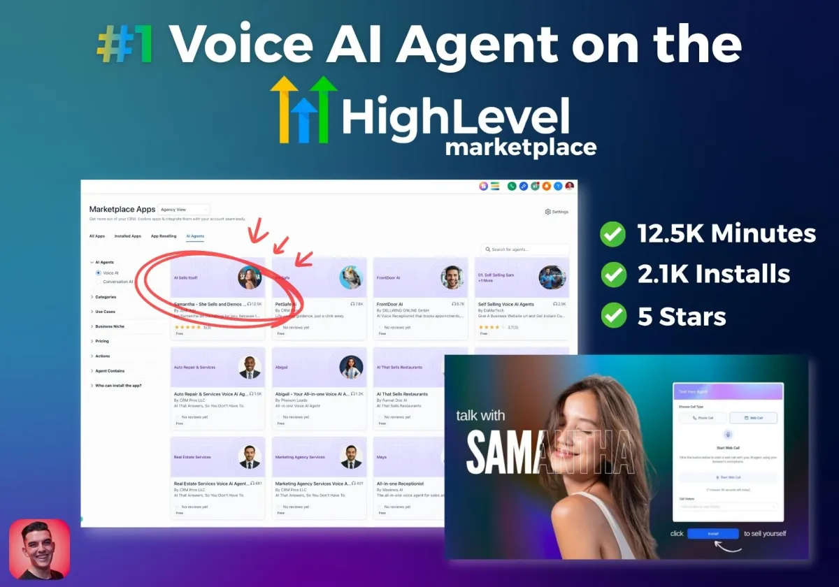Samantha AI #1 GoHighLevel Voice AI Agent