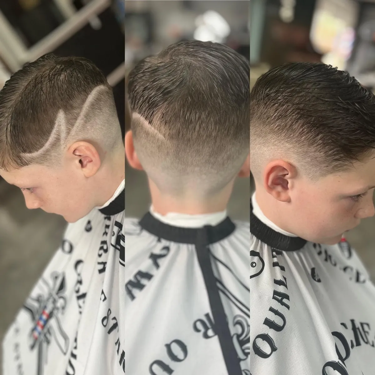 a man getting his hair cut by a barber