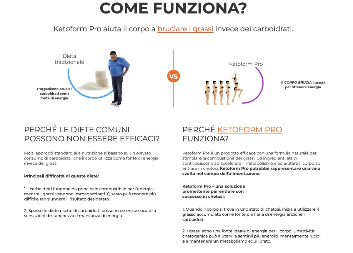 ingredienti ketoform pro