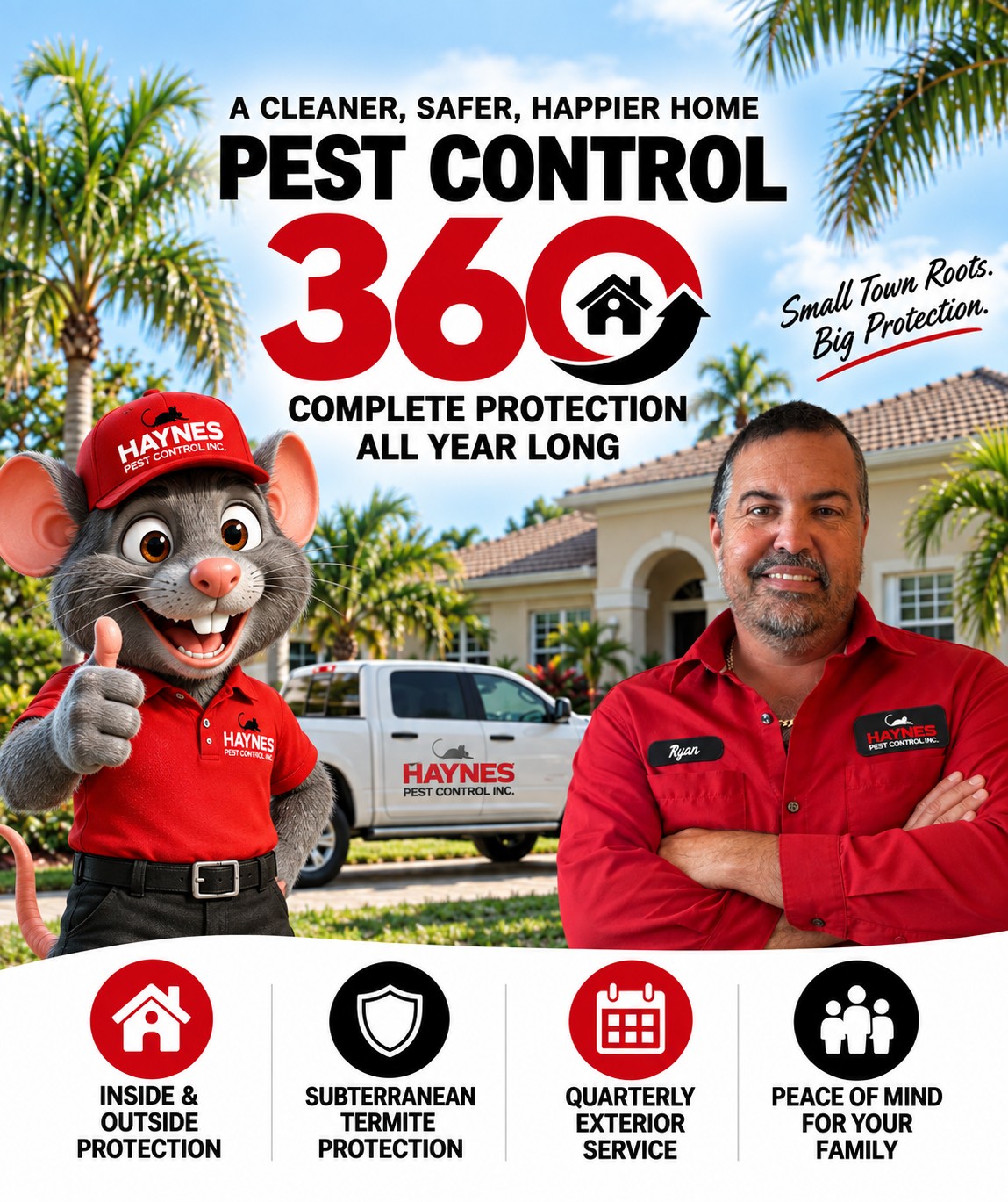 Haynes Pest Control 360 year-round pest protection program in Central Florida