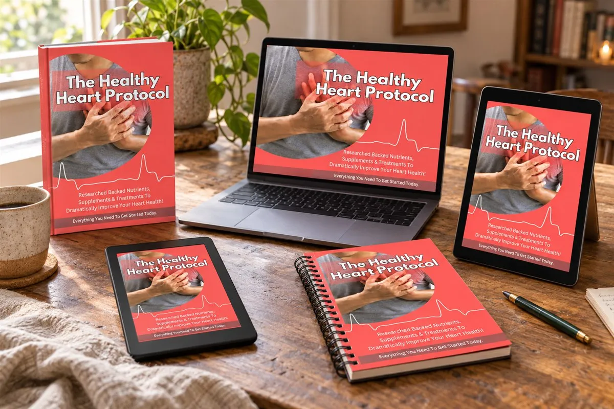 Heart Health Protocol digital guide shown across five devices