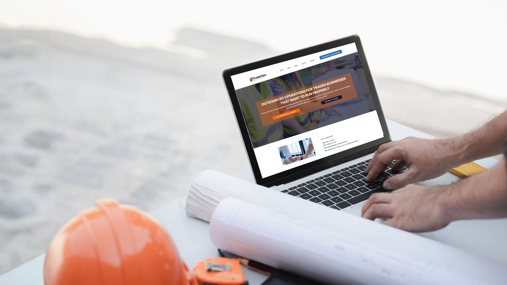 browsing on TradeOps Solutions website