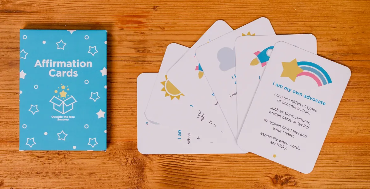 Affirmation cards celebrating unique minds