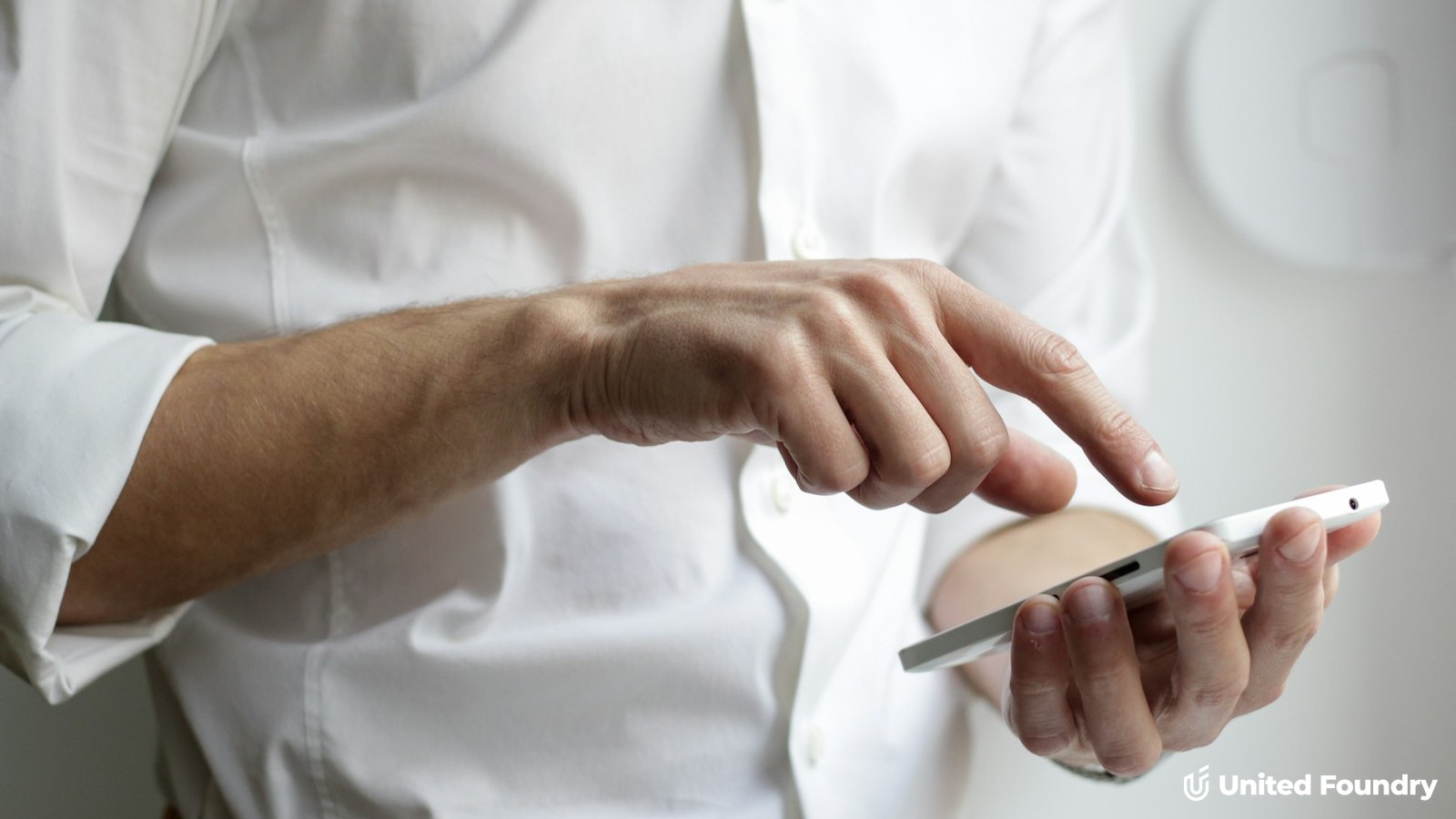 Contractor typing a quick reply on his phone to a Google Business Profile message