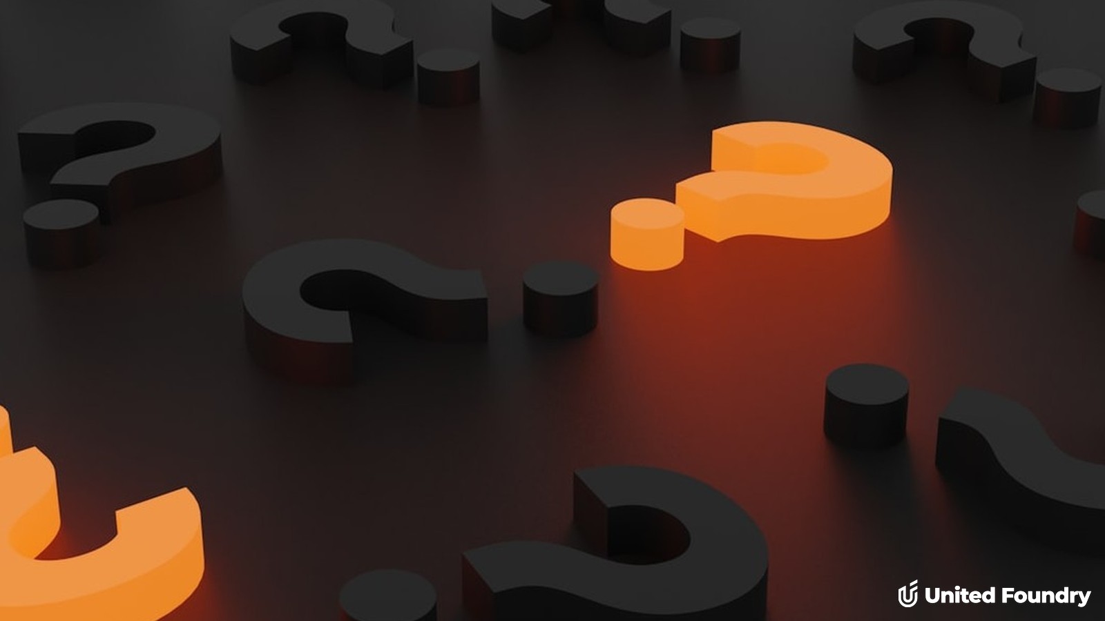 Glowing question marks among dark ones, representing the silent questions homeowners ask