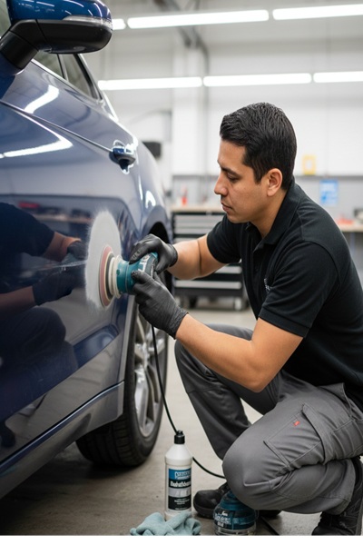 Deep scratch removal Dallas TX and refinishing on vehicle paint