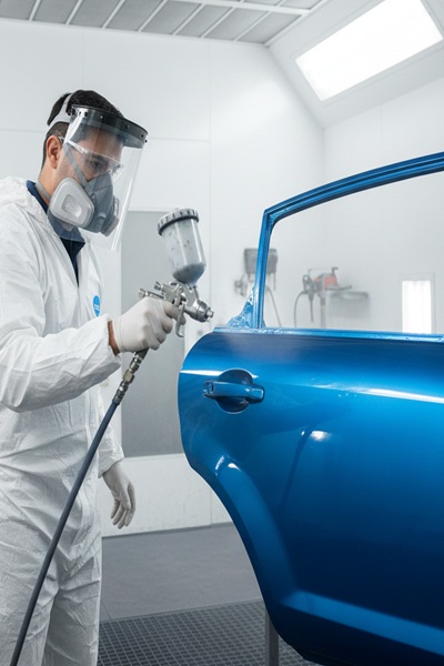 Car scratch buffing service Dallas polishing vehicle surface to glossy finish