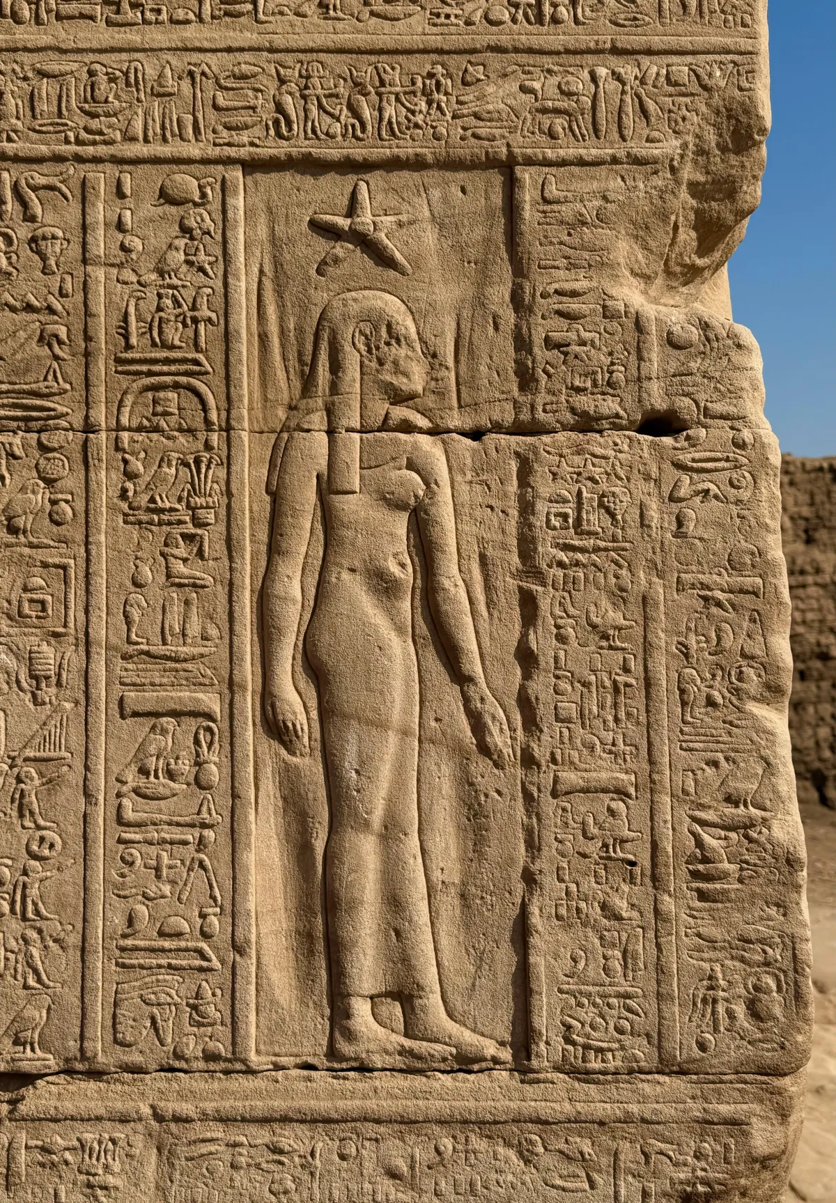 Seshat temple carving
