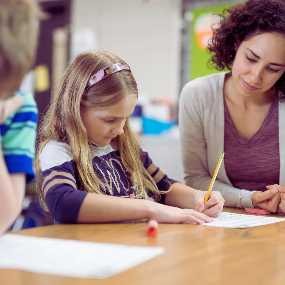 child engages in onset and rime exercise to boost phonological processing.
