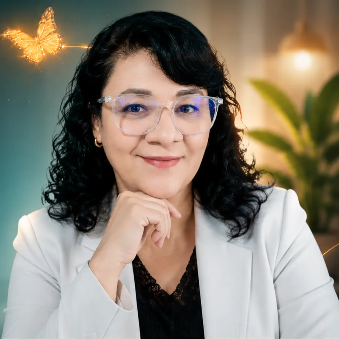 Retrato profesional de la mentora, doctora y experta en IA