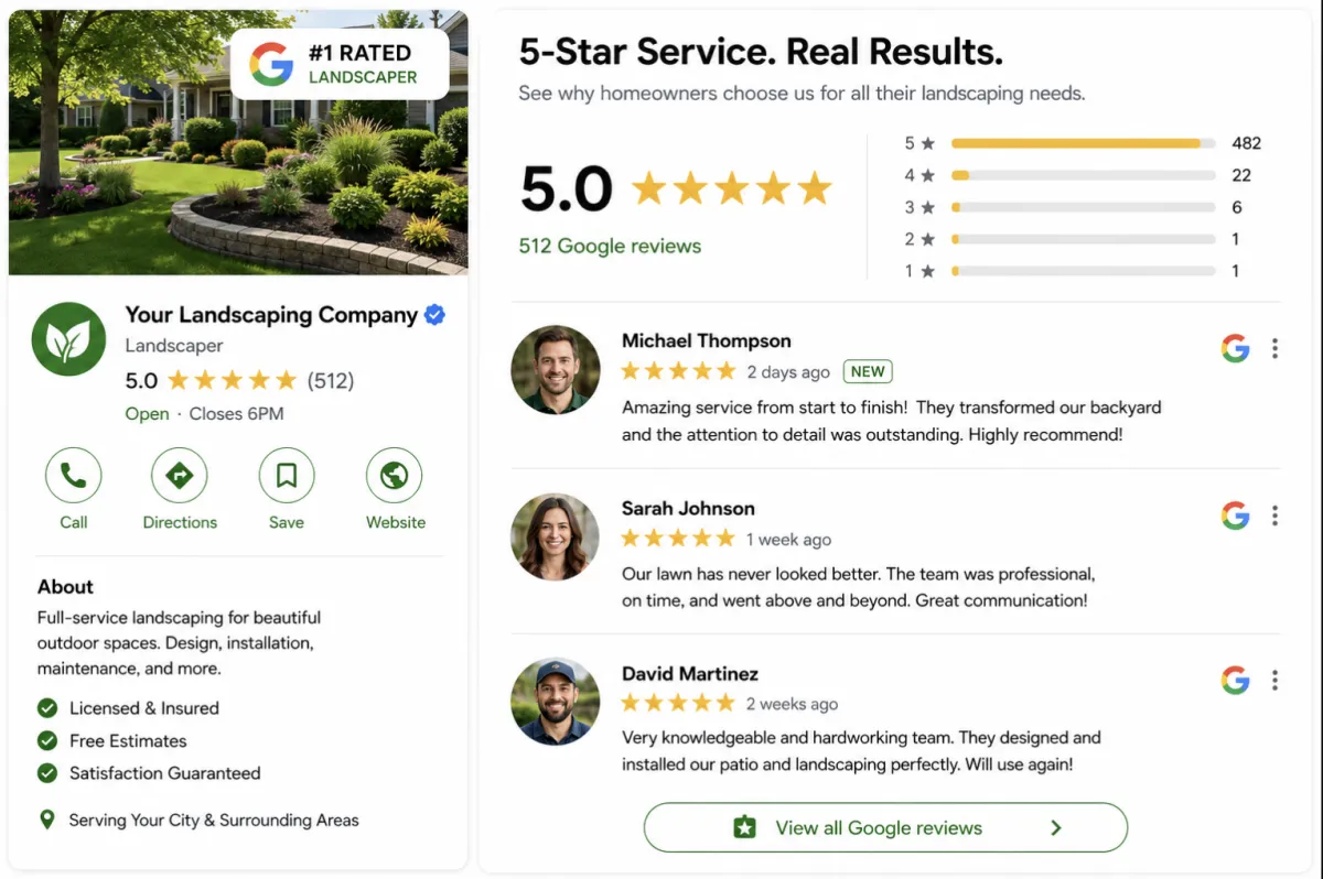 Google Link Review Gating Phone Mockup
