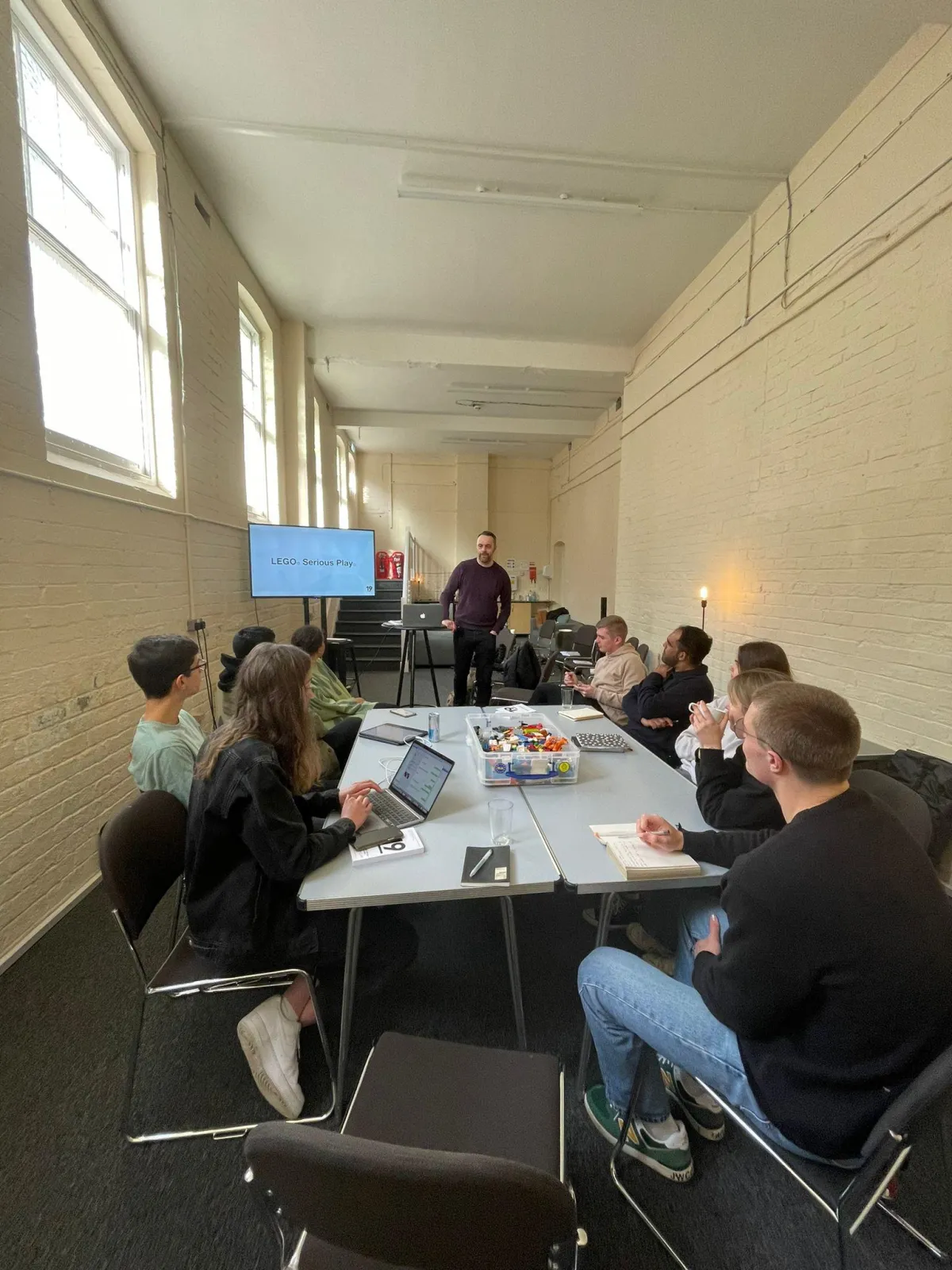 Julian Clark delivering a Lego Serious Play session to Leaders