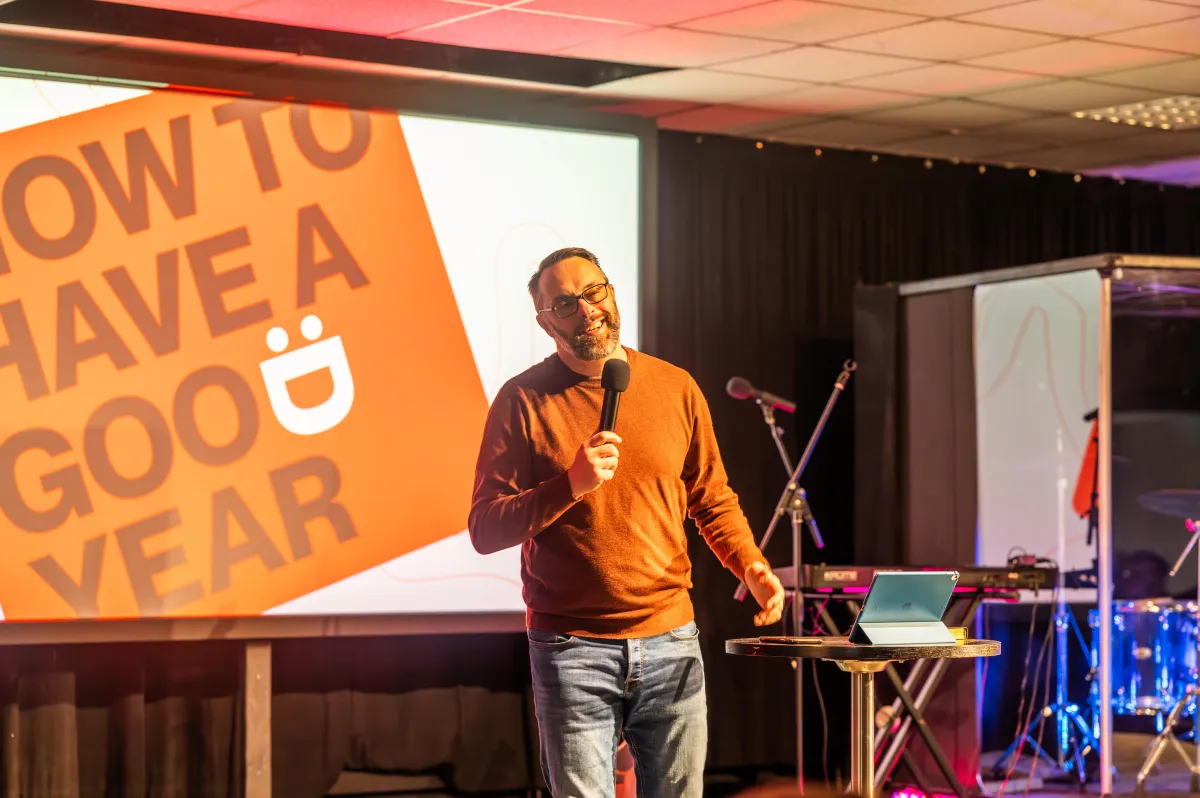 Julian Clark from the stage Coaching Leaders