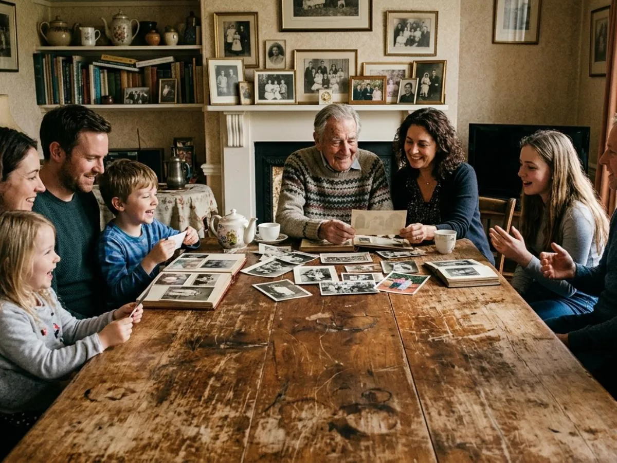 A warm, natural family scene that suggests legacy and planning across generations. 