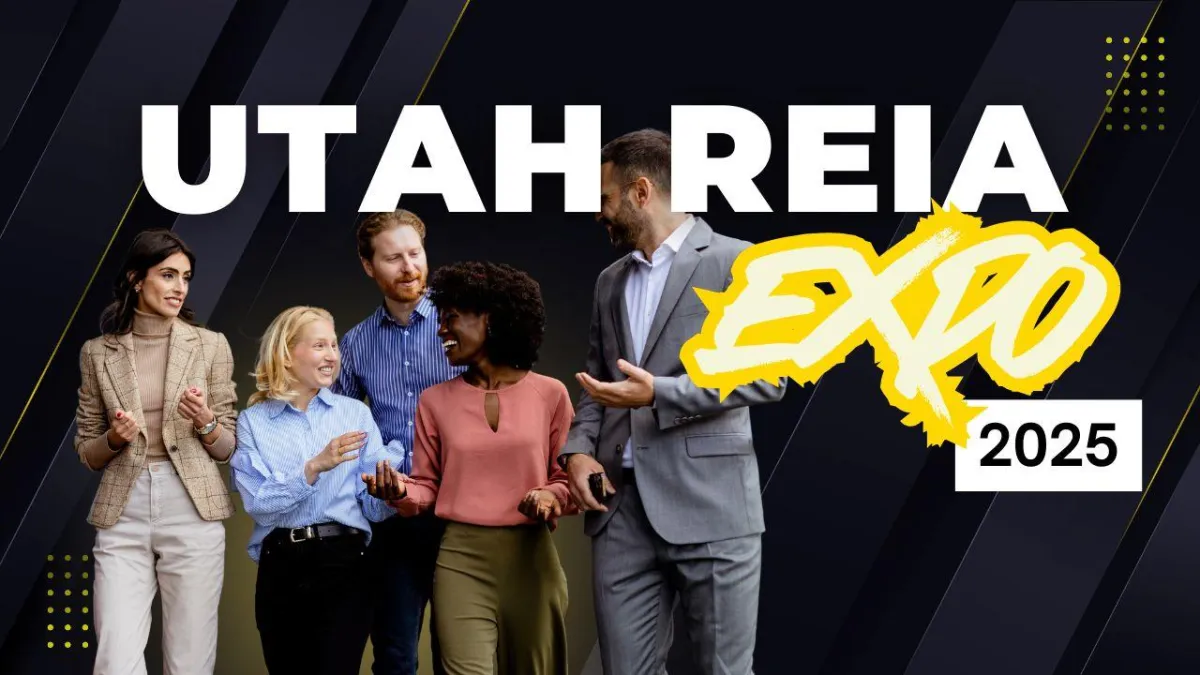 Utah REIA October Expo 2025 showcasing AI tools, real estate financing strategies, and live wealth-building sessions at Crescent Hall, Salt Lake City.