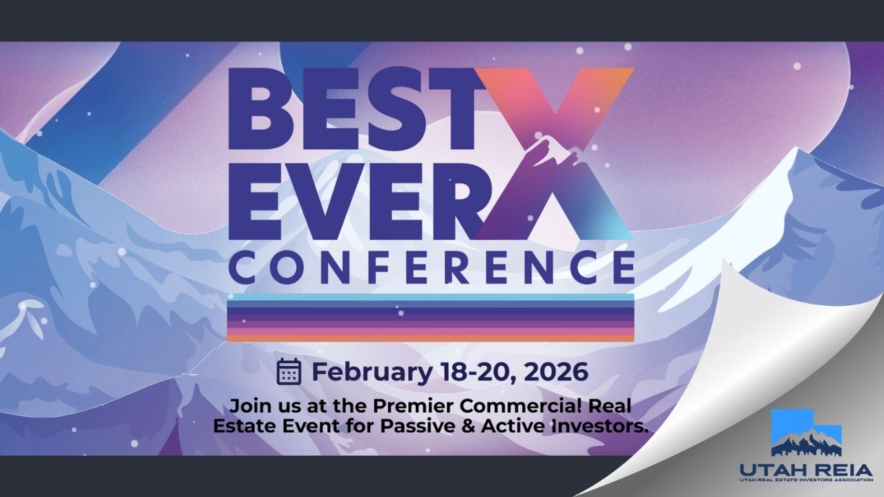 Commercial real estate investors networking at a large industry conference