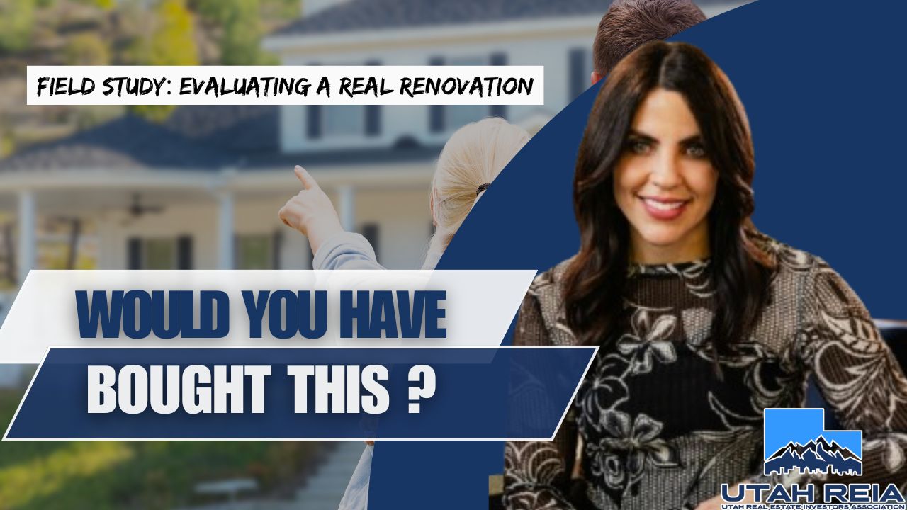 Investors walking through a renovated property while discussing layout, finishes, and resale strategy during a fix and flip evaluation event.