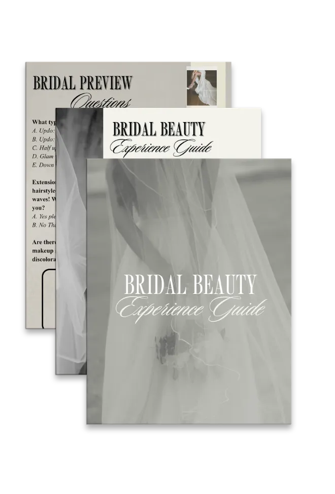 preview image of the pages found inside the Signature Bridal Client Experience System CRM template from Beauty Brigade Concierge