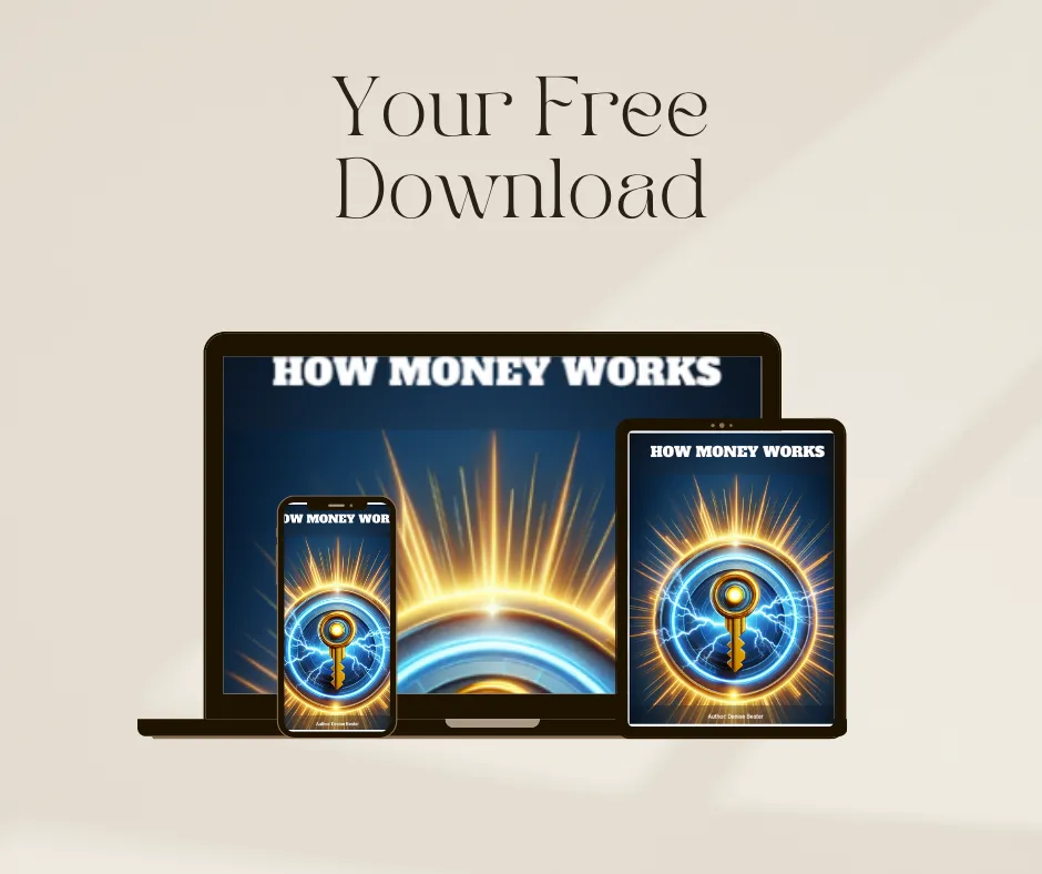 A realistic 3D render of a hardcover eBook titled 'Financial Strategies for Success' with a blue and gold cover, placed on a white desk beside a pen and a cup of coffee. The background is softly blurred, emphasizing the book as the focal point.