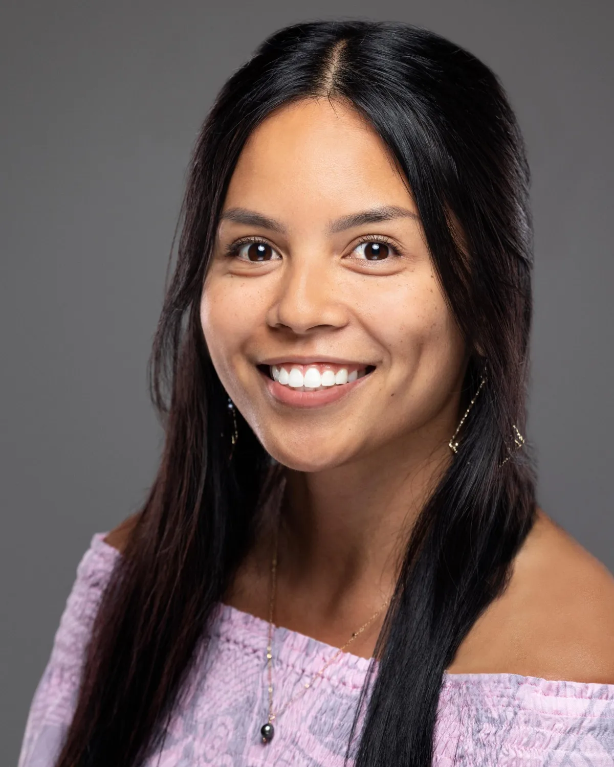 Female portrait in photography studio. 