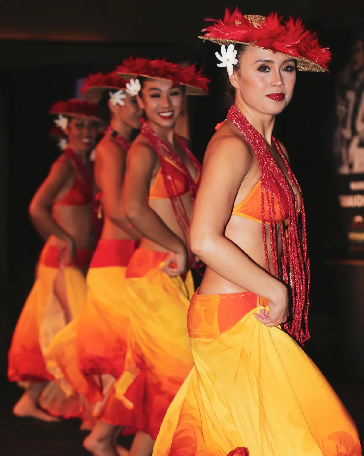 Hula Dancers in Waikiki Ballroom. 